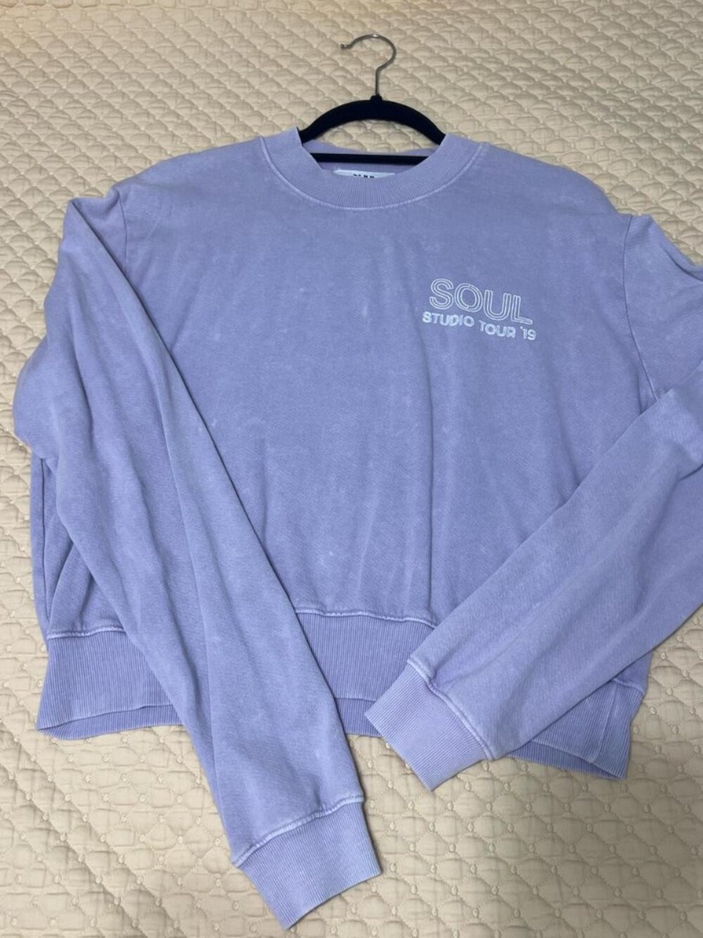 SoulCycle 2019 purple sweatshirt